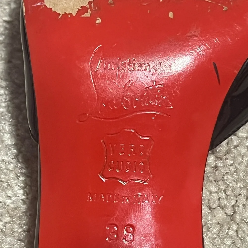 Christian Louboutin Black Patent Leather Heels - Picture 10 of 16